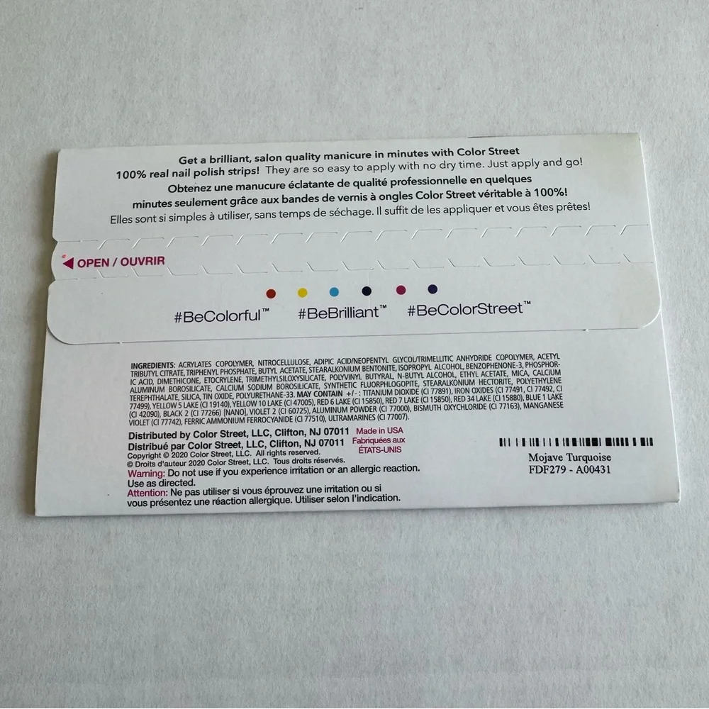 *Retired* Color Street: Mojave Turquoise | Southwestern Blue Stone Marble Frost - Picture 4 of 16